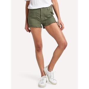 Citizens Of Humanity Women's Frayed‎ Hem Sateen Meghan Surplus Shorts Size 24